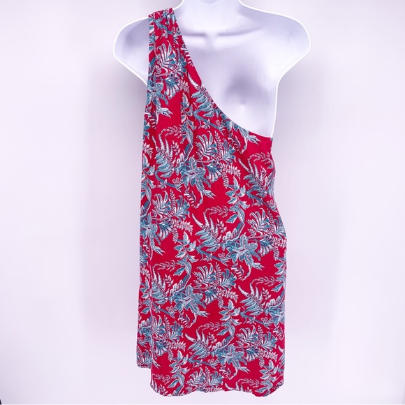 NEW LOFT One Shoulder Floral Shift Dress Size Small - Picture 5 of 9